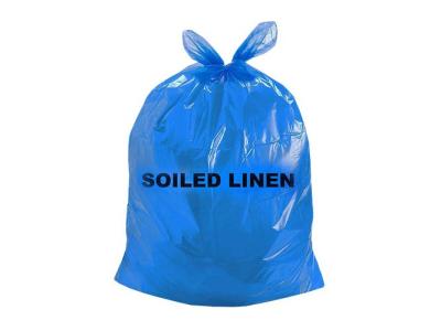 Disposable Laundry Bags - Soiled Linen Logo - Clear